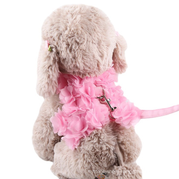 New Style Dog Rope Supplies Three-dimensional Flowers Leash Dog Cat Pet Traction Rope Wholesale